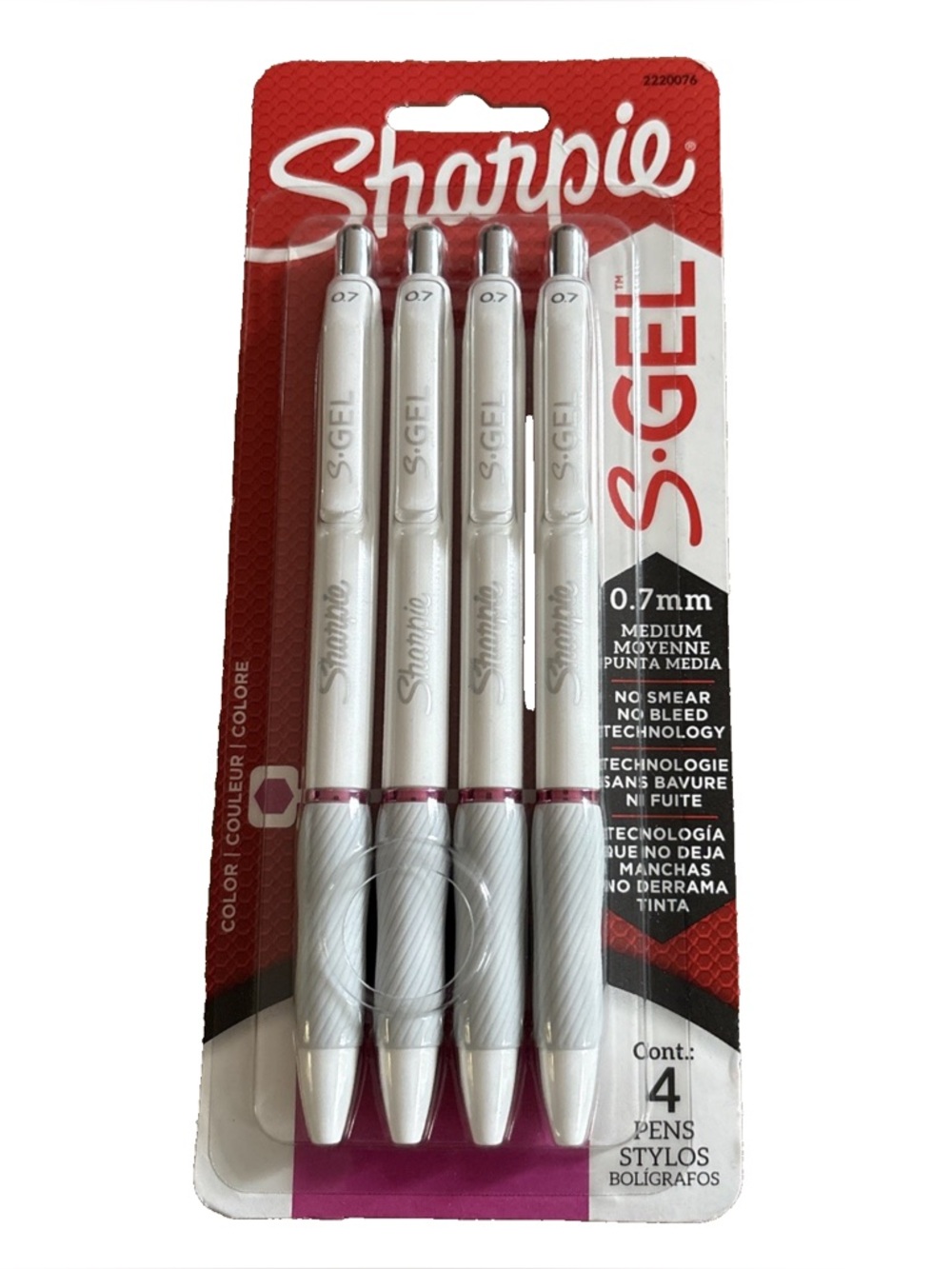 Sharpie S-Gel 0.7mm Gel Pens - Pink  (4-Pack)
